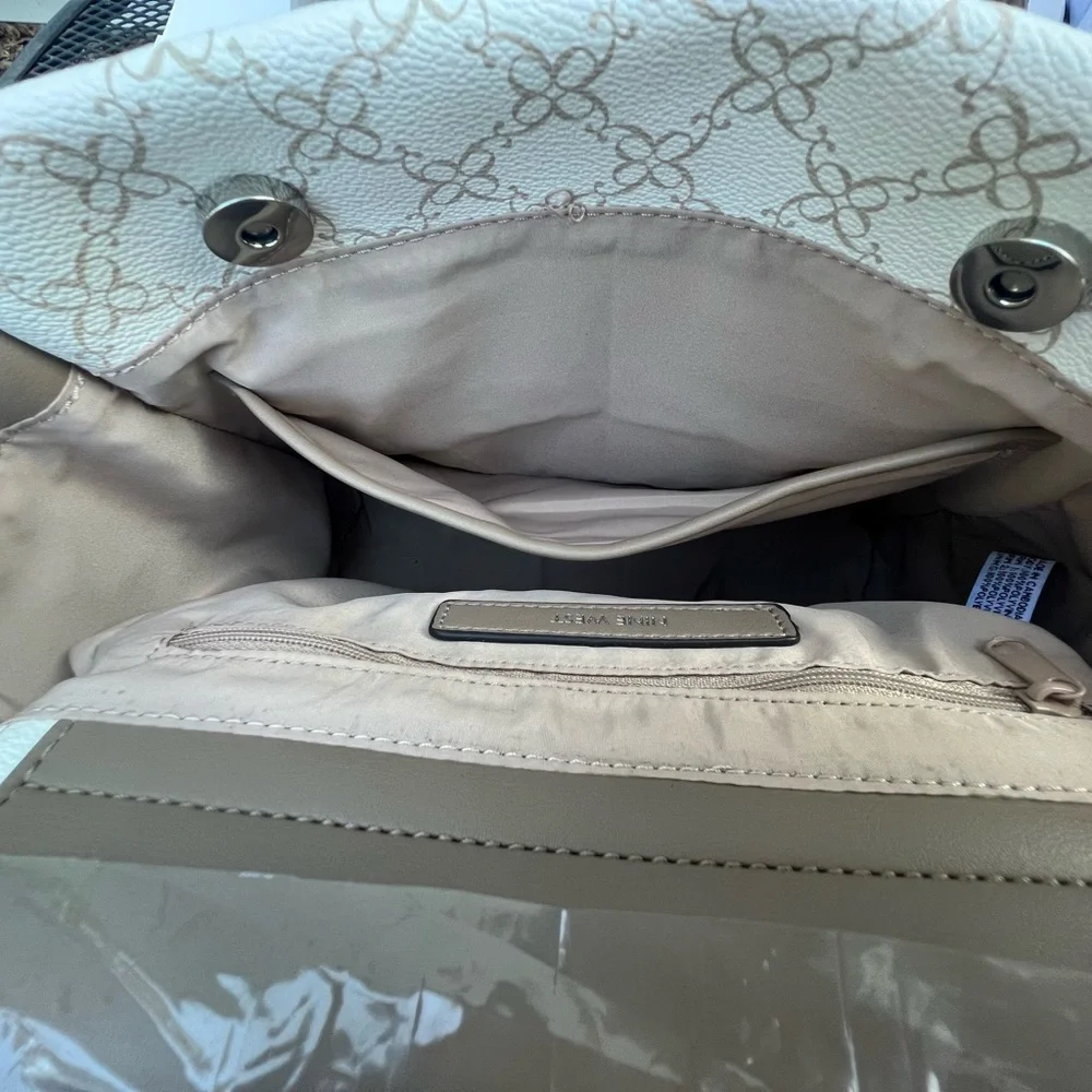 NWT NINE WEST Hewes Satchel Bag Adjustable Strap Top Carry‎ Handles LOGO